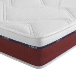 Ensemble matelas relaxation 100% latex, sommier TPR, pieds Crépuscule 600 - SOMEO