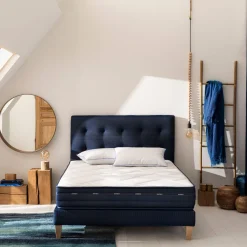 Ensemble matelas ressorts et mémoire de forme, sommier et pieds Rêve 500 - SOMEO