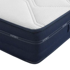 Ensemble matelas ressorts et mémoire de forme, sommier et pieds Rêve 500 - SOMEO