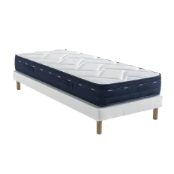 Ensemble matelas ressorts et mémoire de forme, sommier Lune et pieds Rêve 500 - SOMEO