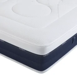 Ensemble matelas ressorts et mémoire de forme, sommier, pieds et tête de lit Rêve 600 - SOMEO