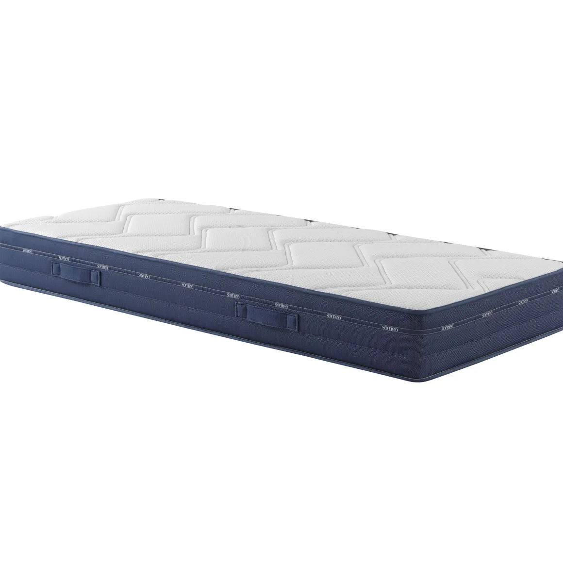 Ensemble matelas ressorts et mémoire de forme, sommier, pieds, couette et oreiller Rêve 500 - SOMEO