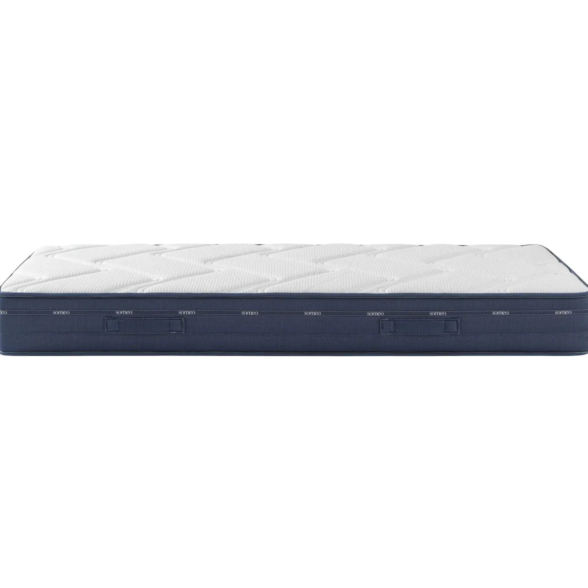 Ensemble matelas ressorts et mémoire de forme, sommier, pieds, couette et oreiller Rêve 500 - SOMEO