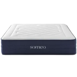 Ensemble matelas ressorts, latex et mémoire de forme, sommier Constellation et pieds Rêve 700 - SOMEO