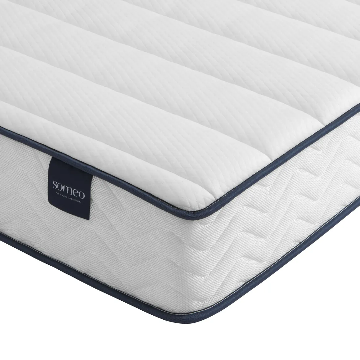 Ensemble matelas ressorts, sommier Lune et pieds Rêve 300 - SOMEO