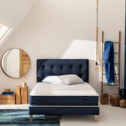 Ensemble matelas ressorts, sommier et pieds Rêve 400 - SOMEO