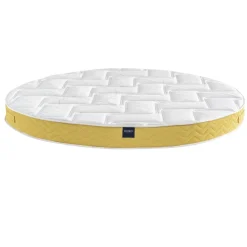 Ensemble matelas rond mousse, sommier et pieds Aurore 400 - SOMEO diamètre 215