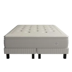 Ensemble matelas sommier pieds Simmons 651 ressorts ensachés + mousse mémoire de forme SW6