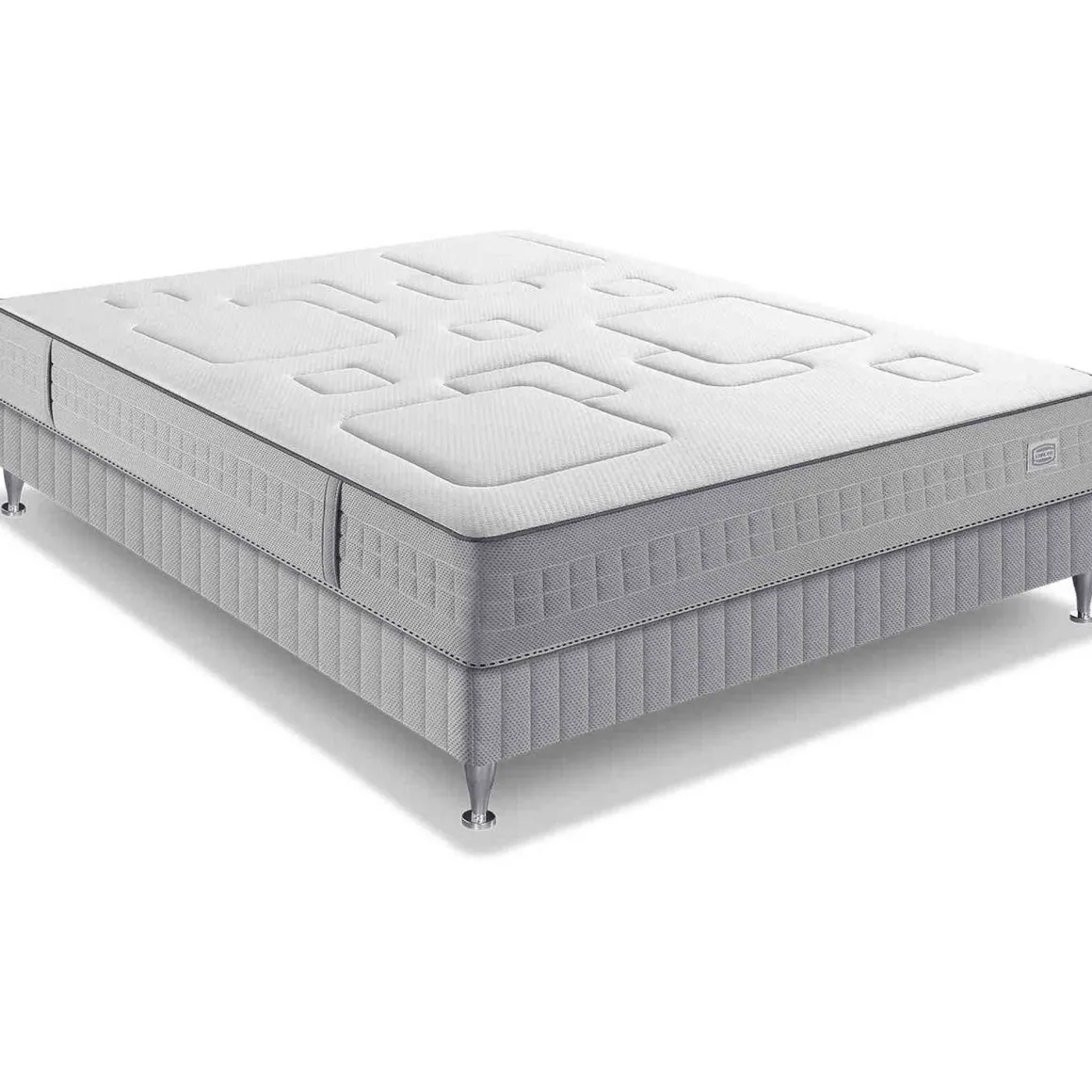 Ensemble matelas sommier pieds Simmons 580 ressorts ensachés SW3