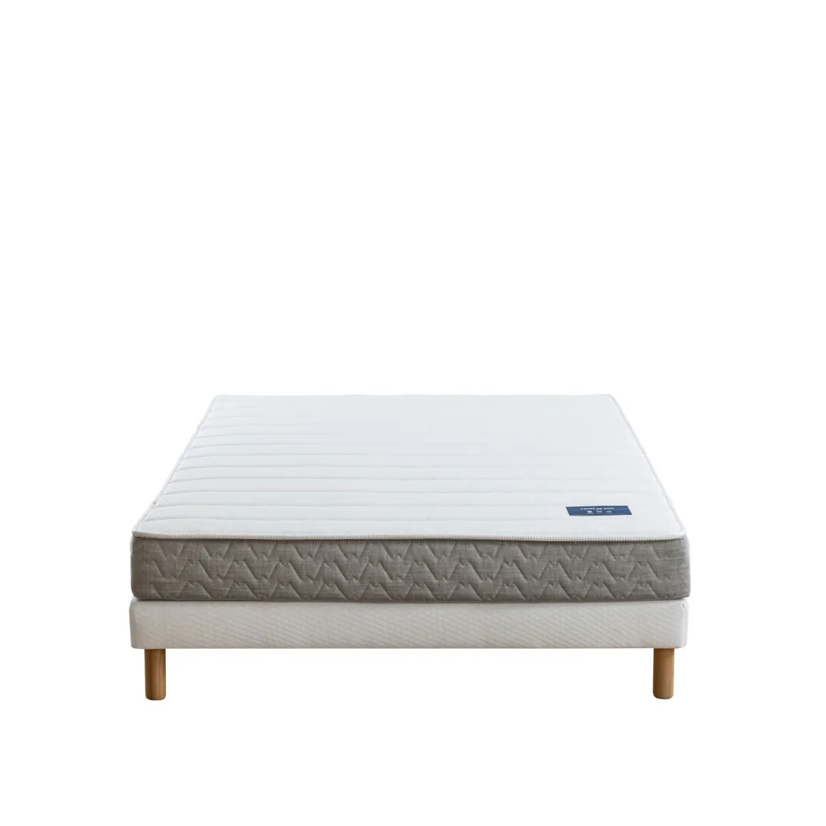 Ensemble sommier et matelas latex & mousse ferme Terre de Nuit Aisance 2.0