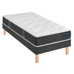 Ensemble sommier et matelas mousse ferme Bultex Essential Gris
