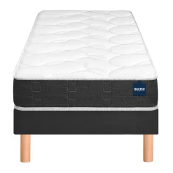 Ensemble sommier et matelas mousse ferme Bultex Essential Gris