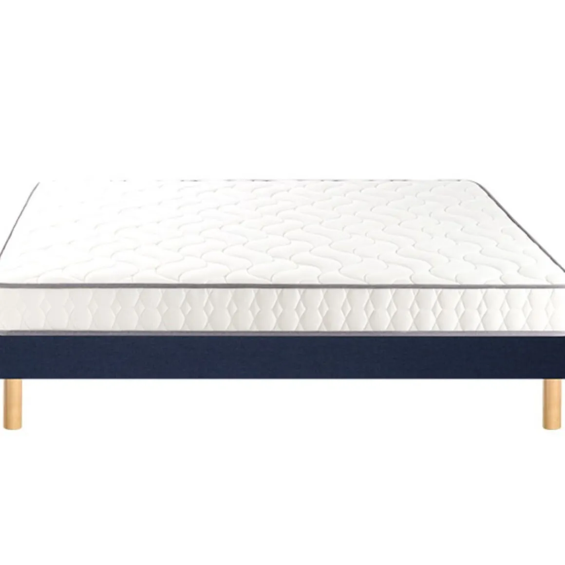 Ensemble sommier et matelas mousse HD et mémoire de forme très ferme Merinos Chill Bed