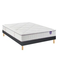 Ensemble sommier et matelas ressorts, mémoire de forme et latex ferme Merinos Full Bed