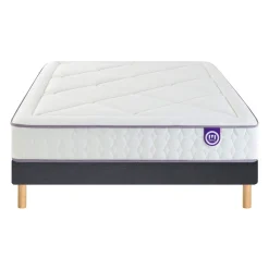 Ensemble sommier et matelas ressorts, mémoire de forme et latex ferme Merinos Full Bed