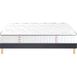 Ensemble sommier et matelas ressorts ensachés ferme Merinos Cosy Lit