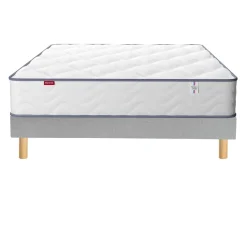 Ensemble sommier et matelas ressorts et mémoire de forme ferme Merinos Sweety