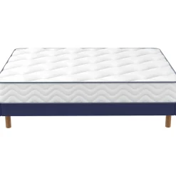 Ensemble sommier et matelas ressorts et mémoire de forme ferme Merinos Sweety