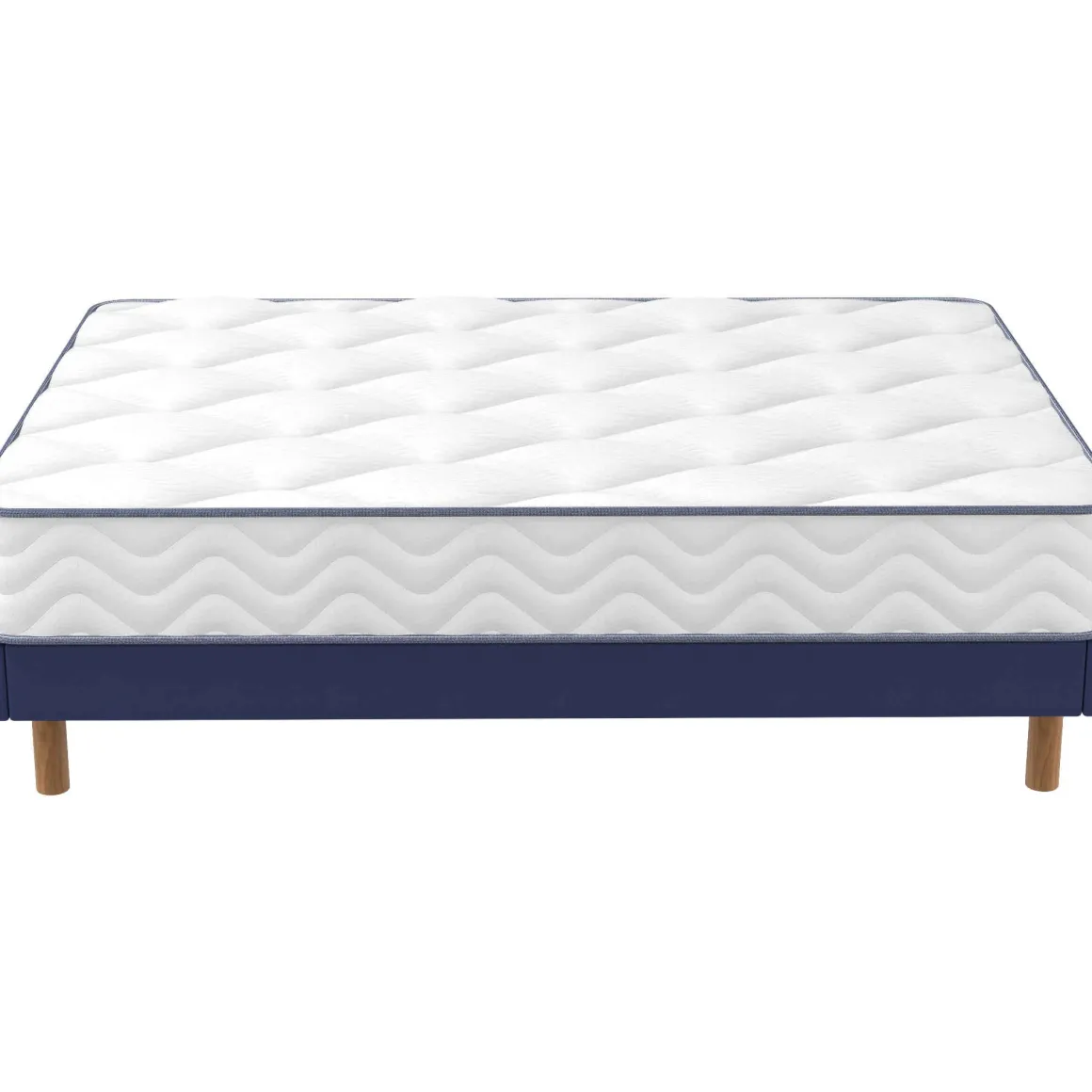Ensemble sommier et matelas ressorts et mémoire de forme ferme Merinos Sweety