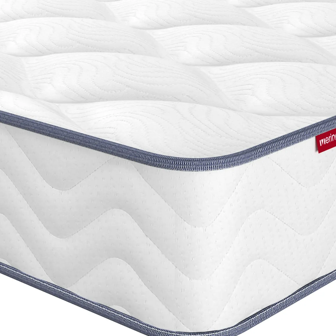 Ensemble sommier et matelas ressorts et mémoire de forme ferme Merinos Sweety