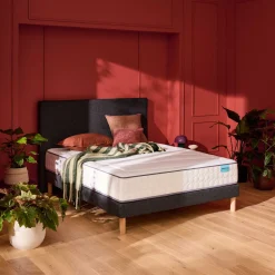 Ensemble sommier et matelas ressorts et mémoire de forme ferme Merinos Beauty Bed