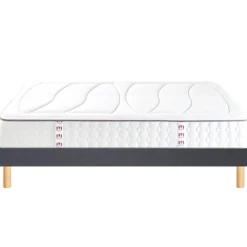 Ensemble sommier et matelas ressorts et mémoire de forme ferme Merinos Beauty Bed