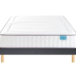 Ensemble sommier et matelas ressorts et mémoire de forme ferme Merinos Beauty Bed