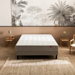 Ensemble sommier et matelas ressorts ensachés très ferme Epeda Ailleurs