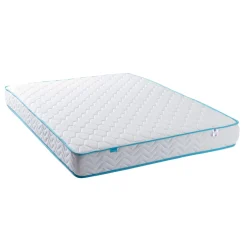 Ensemble sommier et matelas ressorts ensachés ferme Merinos Enjoy Bleu