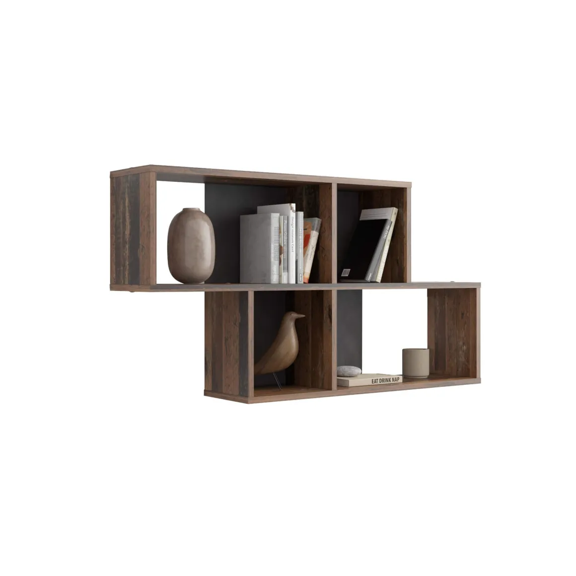 Etagère murale 4 cases en bois - ET13042