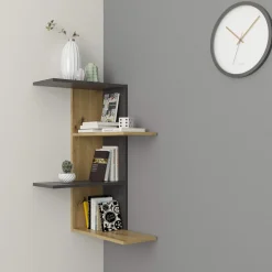 Etagère murale d'angle en bois - ET13038