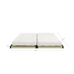Futon canapé lit 3 places 2x70x200 CHICO