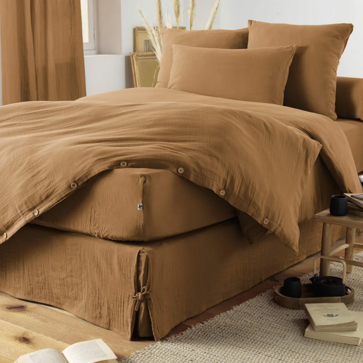 Housse de couette double gaze de coton