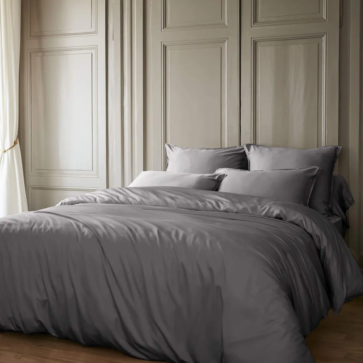 Housse de couette en bambou uni