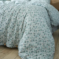 Housse de couette gaze de coton imprimé floral