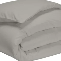 Housse de couette gris mastic 100% coton