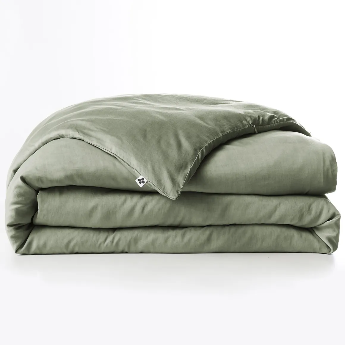 Housse de couette lyocell uni Terre de Nuit Lysandre