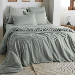 Housse de couette lyocell uni Terre de Nuit Lysandre