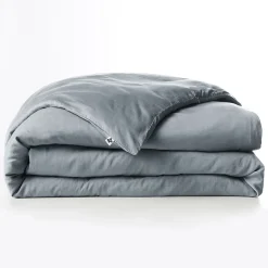 Housse de couette lyocell uni Terre de Nuit Lysandre