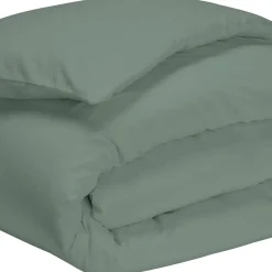 Housse de couette vert de gris 100% coton