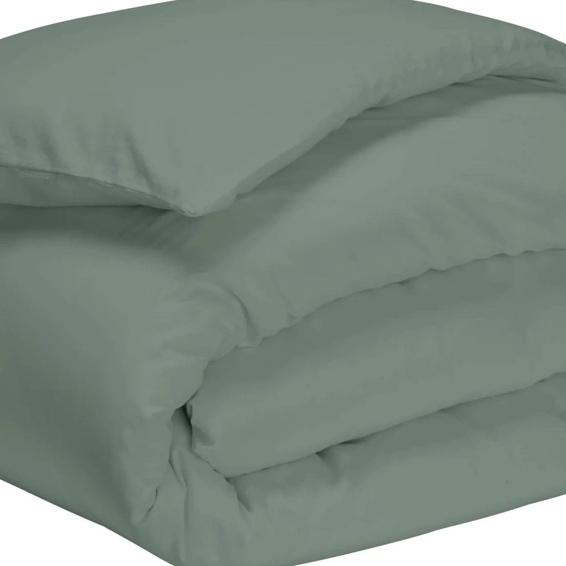 Housse de couette vert de gris 100% coton