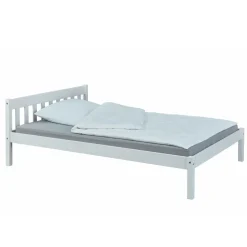 Lit adulte en bois massif blanc 140x200 - LT12001