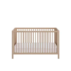 Lit bébé à barreaux en bois imitation chêne clair 70x140 - LT5050-1
