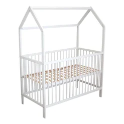 Lit bébé cabane évolutif en bois massif 60x120
