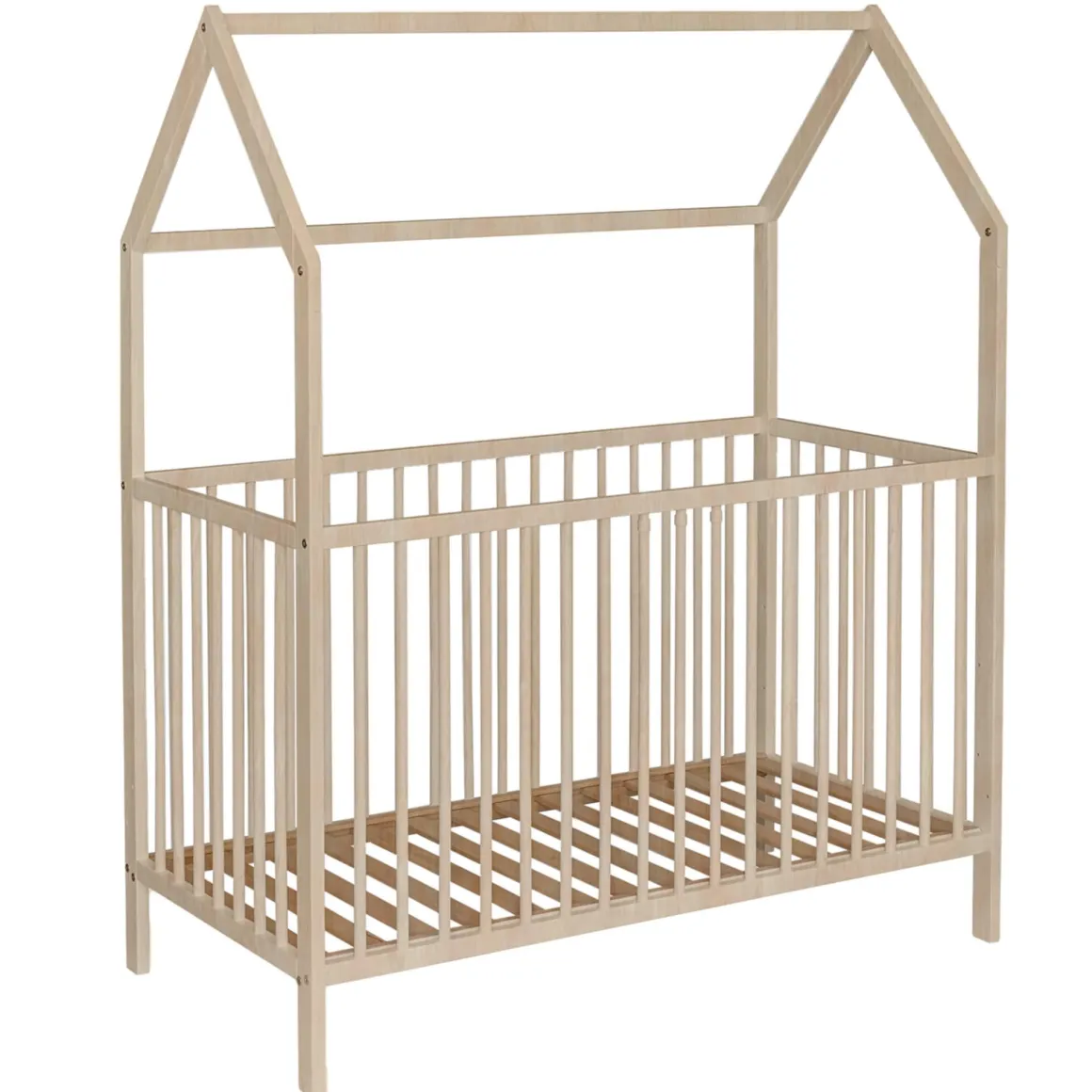 Lit bébé cabane évolutif en bois massif 60x120