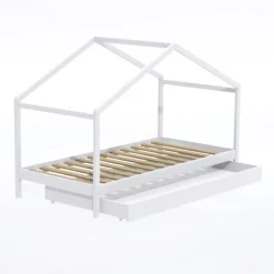 Lit cabane enfant avec tiroir en bois 90x190 - LT14006