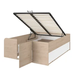 Lit coffre avec multiples rangements 140x190/200