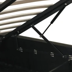 Lit coffre en velours avec tête de lit rembourrée