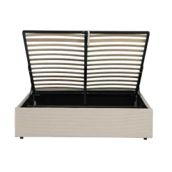 Lit coffre en velours côtelé Terre de Nuit