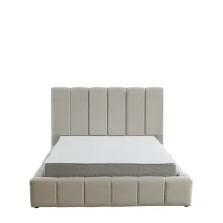 Lit coffre en velours matelassé